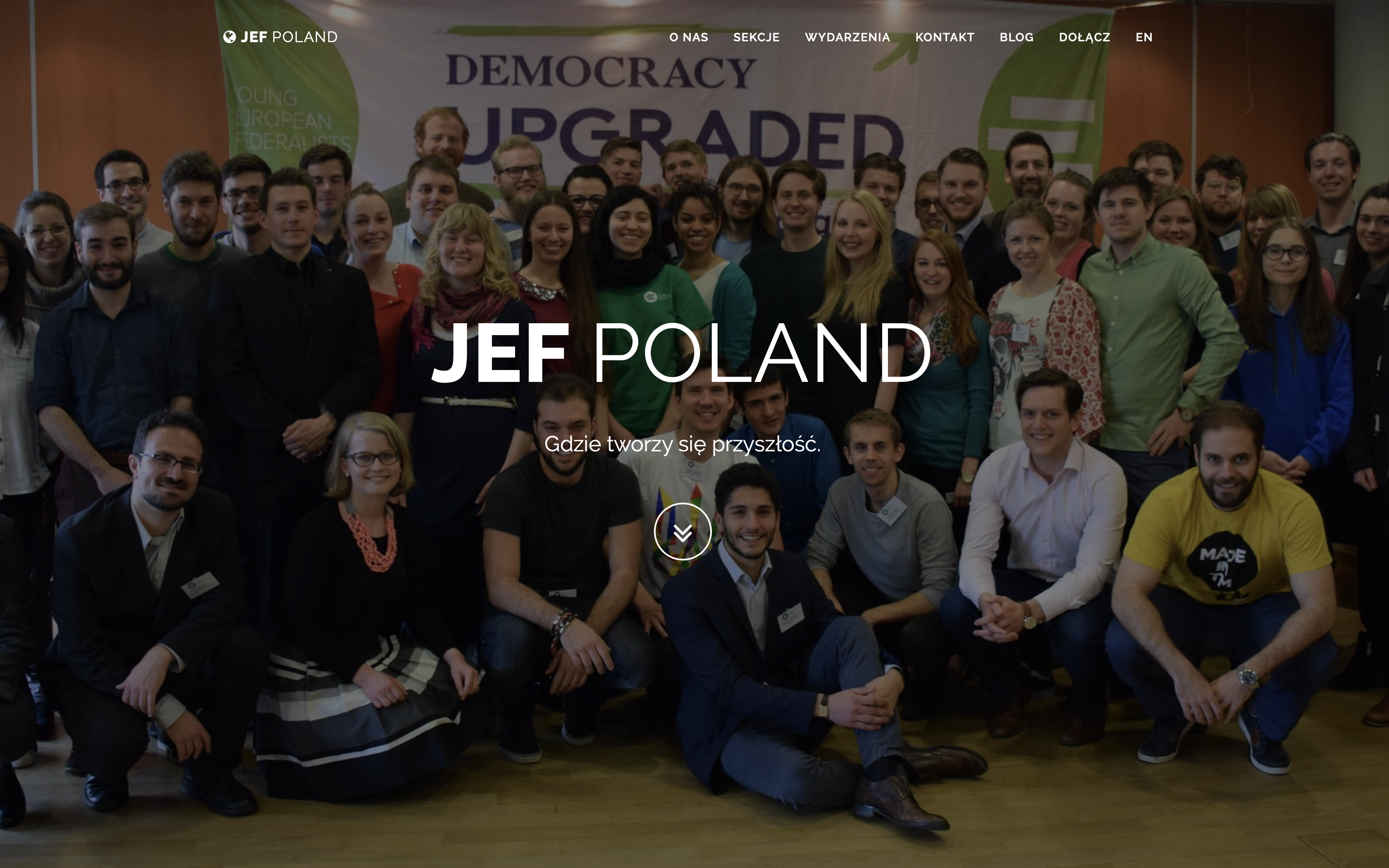 Screenshot of JEF Poland's website from 2016